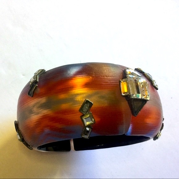 ALEXIS BITTAR O’KEEFE LUCITE HINGED BRACELET EUC - Picture 2 of 16